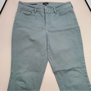 NYDJ Alina Convertible Ankle Jeans 10 Blue Mid Rise Stretch